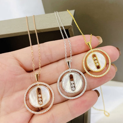 [Mysitc ]  MOVE MM NACRE BLANCHE DIAMOND NECKLACE