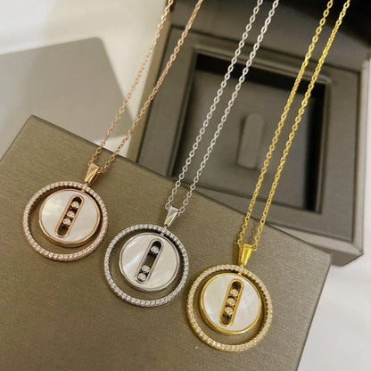 [Mysitc ]  MOVE MM NACRE BLANCHE DIAMOND NECKLACE