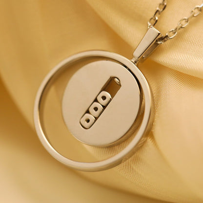 [Mysitc ]  MOVE MM SILVER DIAMOND NECKLACE