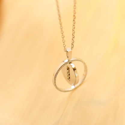 [Mysitc ]  MOVE MM SILVER DIAMOND NECKLACE
