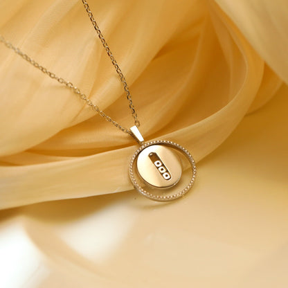 [Mysitc ]  MOVE MM SILVER DIAMOND NECKLACE