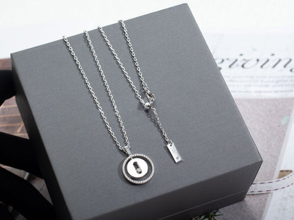 [Mysitc ]  MOVE PM NECKLACE SILVER DIAMOND
