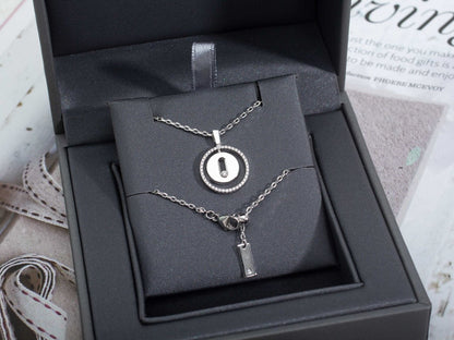 [Mysitc ]  MOVE PM NECKLACE SILVER DIAMOND