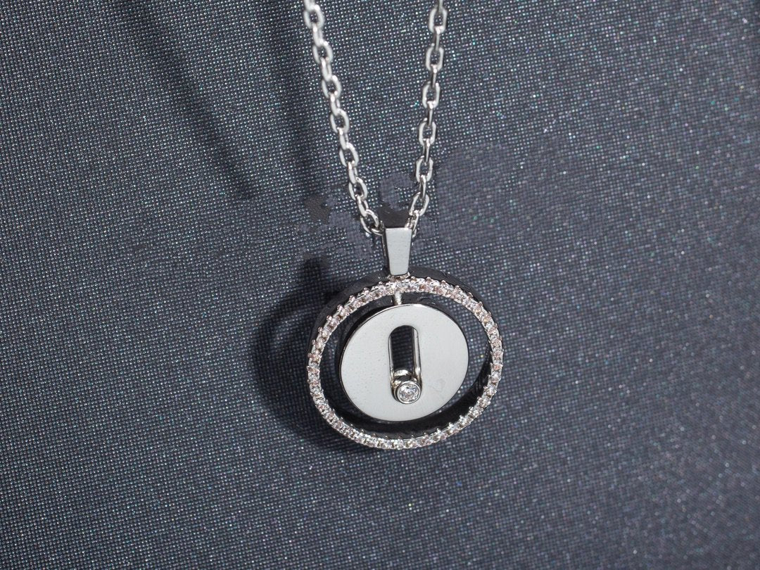 [Mysitc ]  MOVE PM NECKLACE SILVER DIAMOND