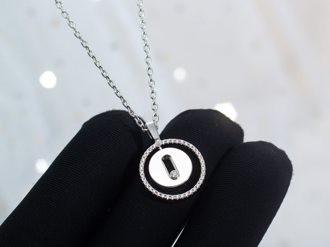[Mysitc ]  MOVE PM NECKLACE SILVER DIAMOND
