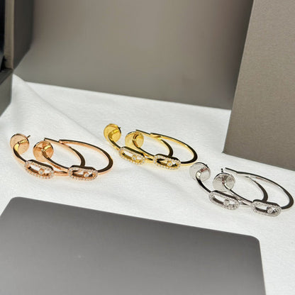 [Mysitc ] CREOLES MOVE UNO PM DIAMOND EARRINGS