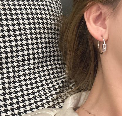 [Mysitc ] CREOLES MOVE UNO PM DIAMOND EARRINGS