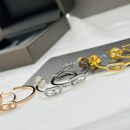 [Mysitc ] CREOLES MOVE UNO PM DIAMOND EARRINGS
