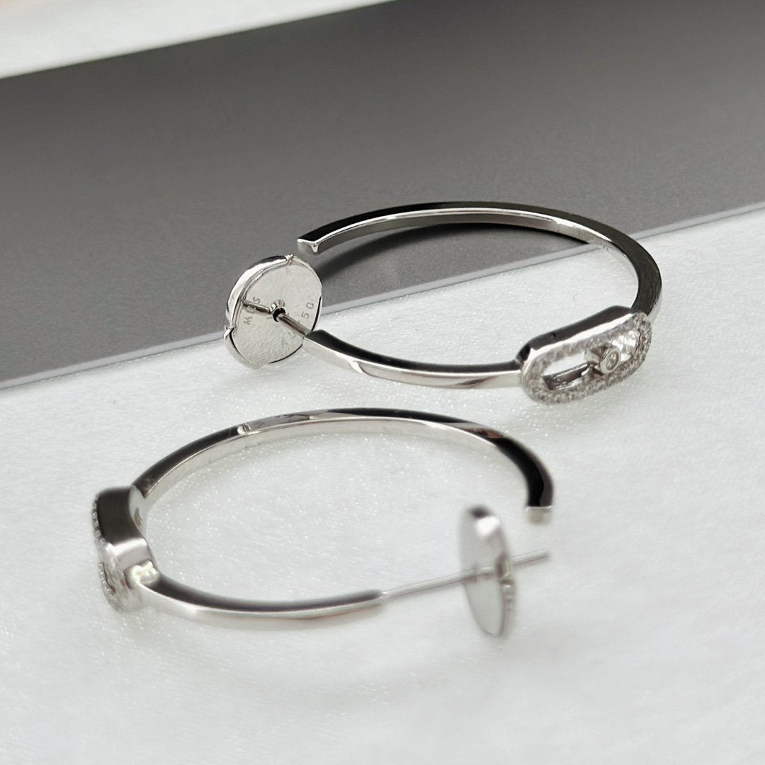 [Mysitc ] CREOLES MOVE UNO PM DIAMOND EARRINGS