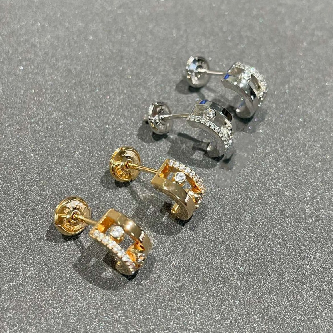 [Mysitc ] MOVE ROMANE EARRINGS DIAMOND
