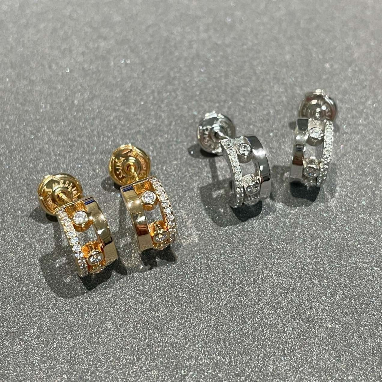 [Mysitc ] MOVE ROMANE EARRINGS DIAMOND