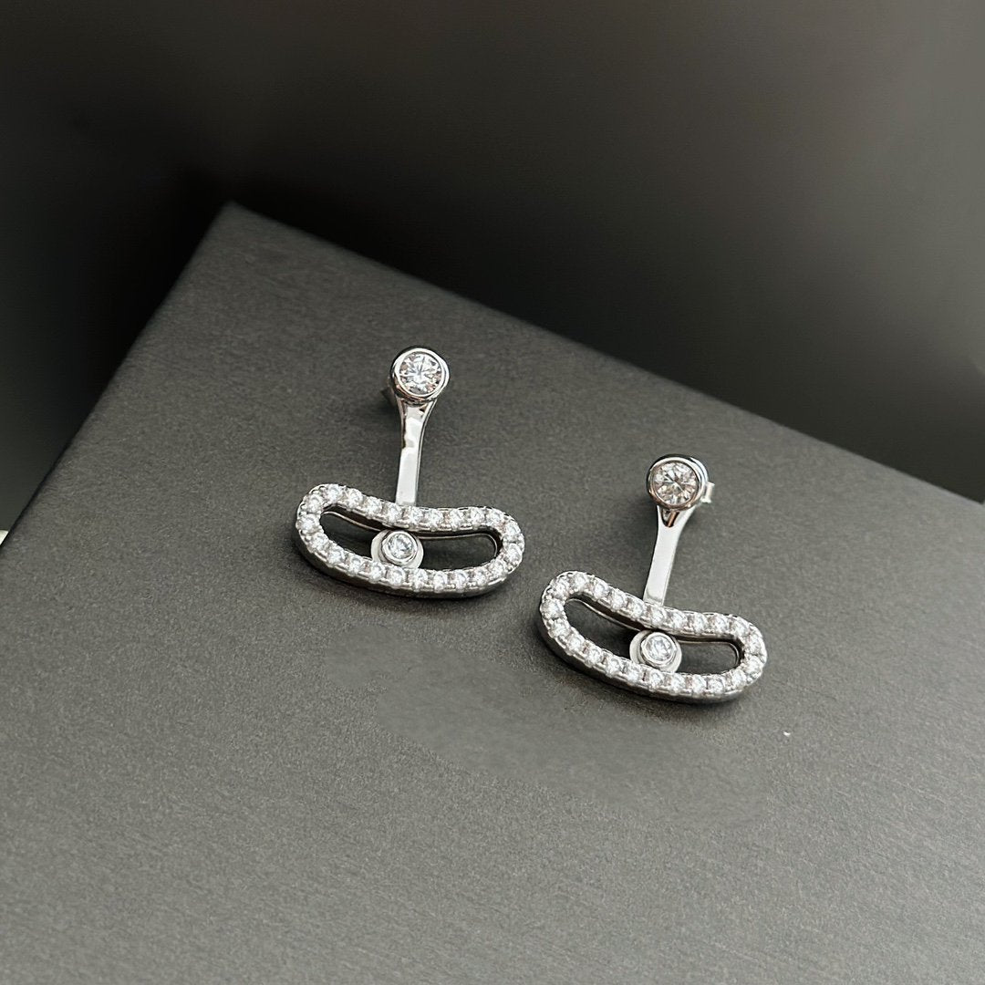 [Mysitc ] MOVE UNO SILVER DIAMOND EARRINGS