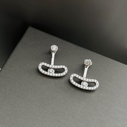 [Mysitc ] MOVE UNO SILVER DIAMOND EARRINGS