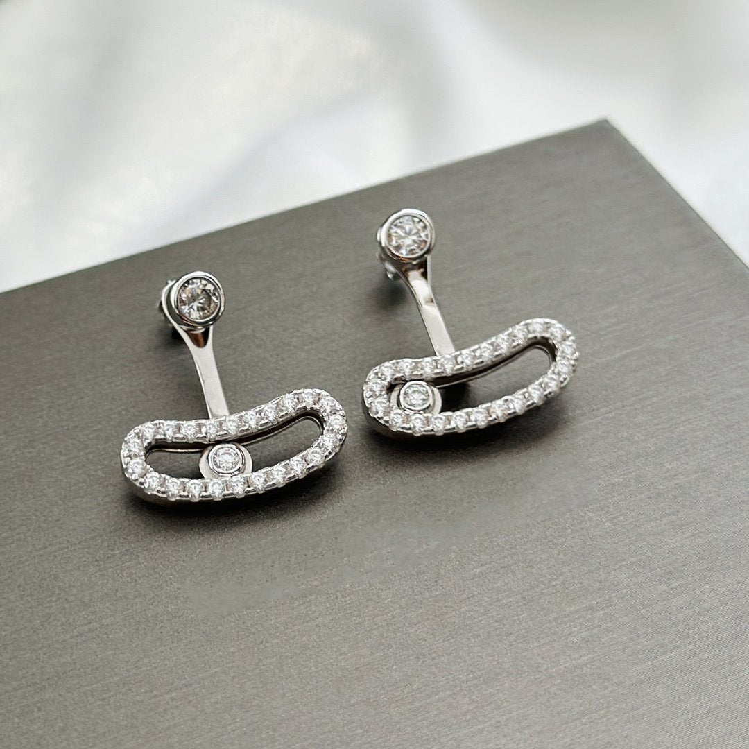 [Mysitc ] MOVE UNO SILVER DIAMOND EARRINGS