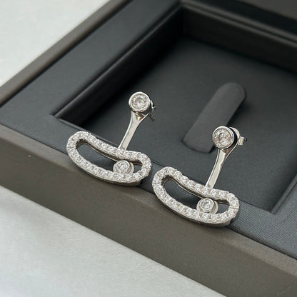 [Mysitc ] MOVE UNO SILVER DIAMOND EARRINGS