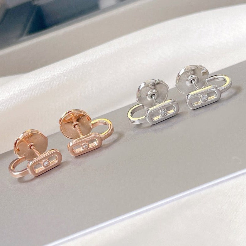 [Mysitc ] CREOLES MOVE UNO MINI 1 DIAMOND EARRINGS