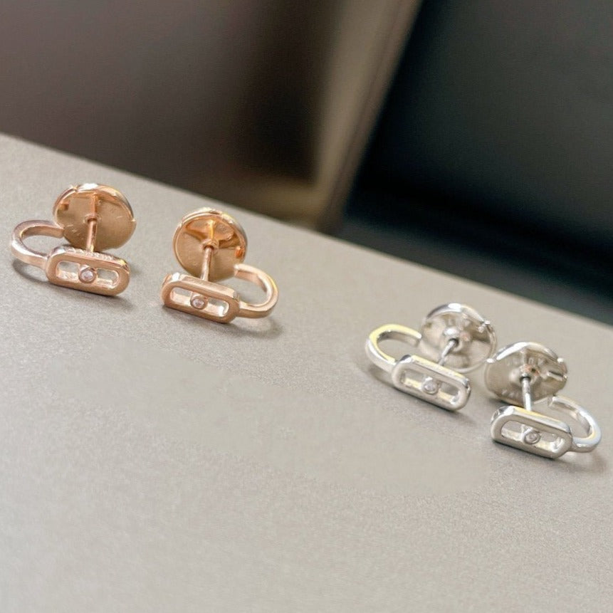 [Mysitc ] CREOLES MOVE UNO MINI 1 DIAMOND EARRINGS