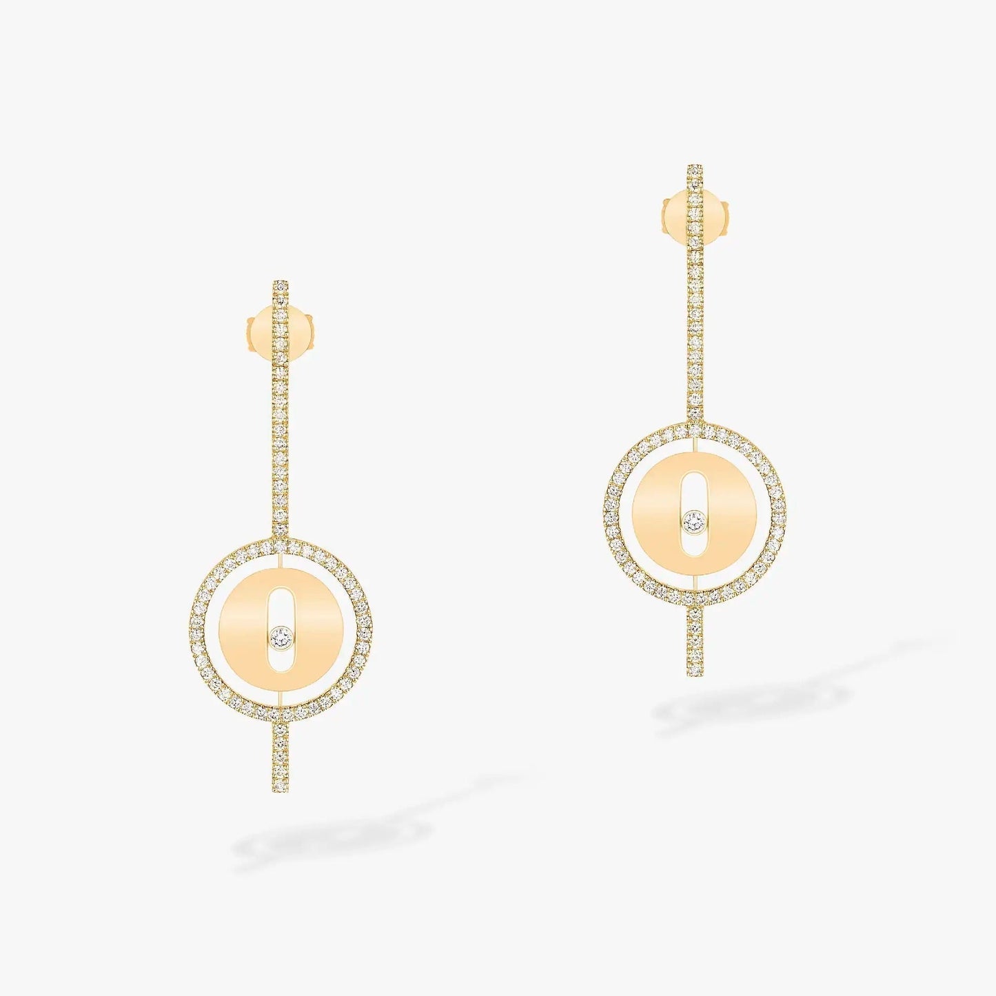 [Mysitc ]  MOVE ARROW PINK GOLD DIAMOND EARRINGS