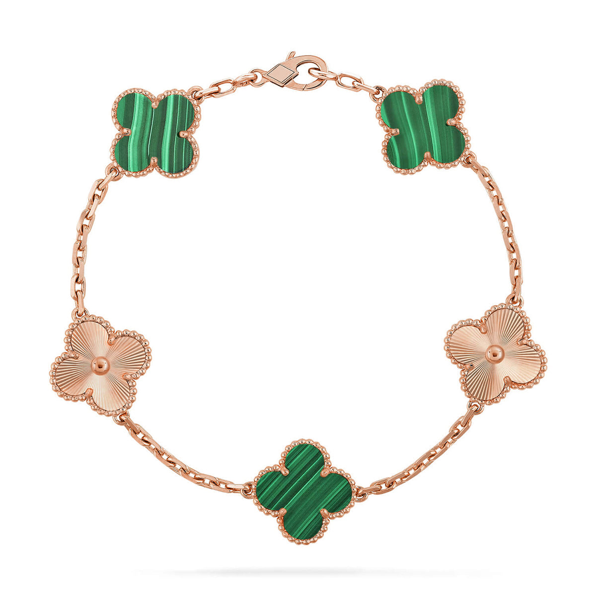 [Mystic] CLOVER 5 MOTIF MALACHITE BRACELET COLLECTION