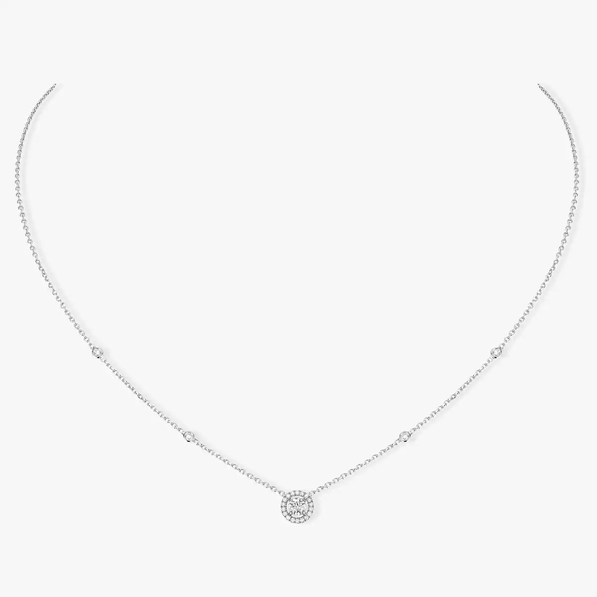 [Mysitc ] Diamond Necklace 0,20ct Brilliant Shape Joy