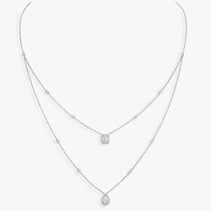 [Mysitc ] Diamond Necklace My Twin 2 Rows