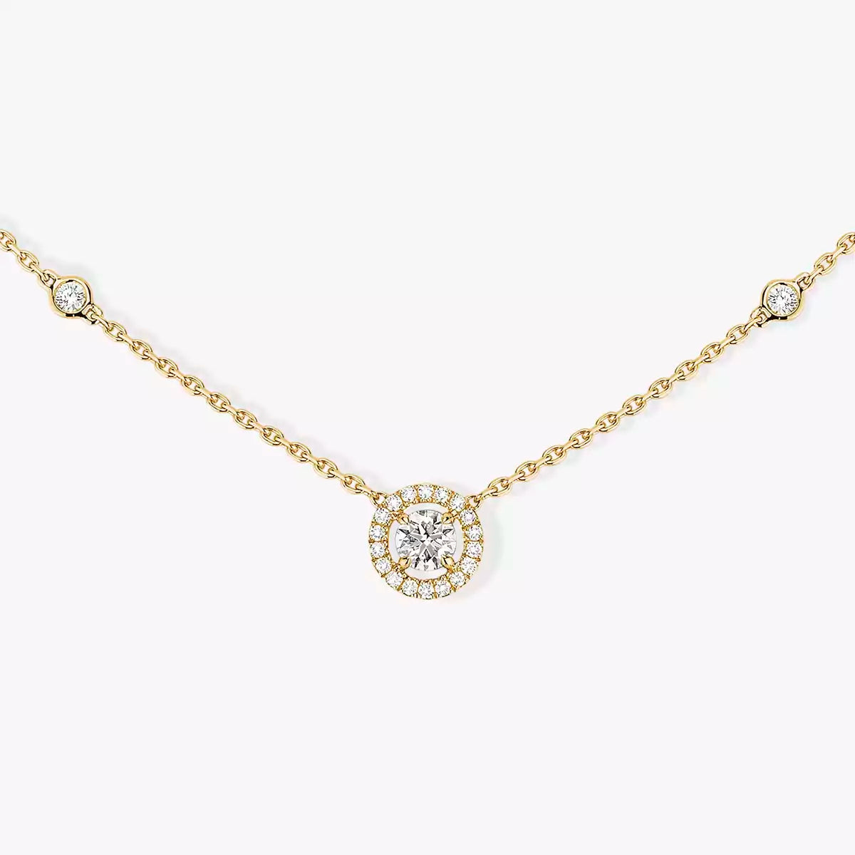 [Mysitc ] Diamond Necklace 0,20ct Brilliant Shape Joy