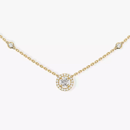 [Mysitc ] Diamond Necklace 0,20ct Brilliant Shape Joy