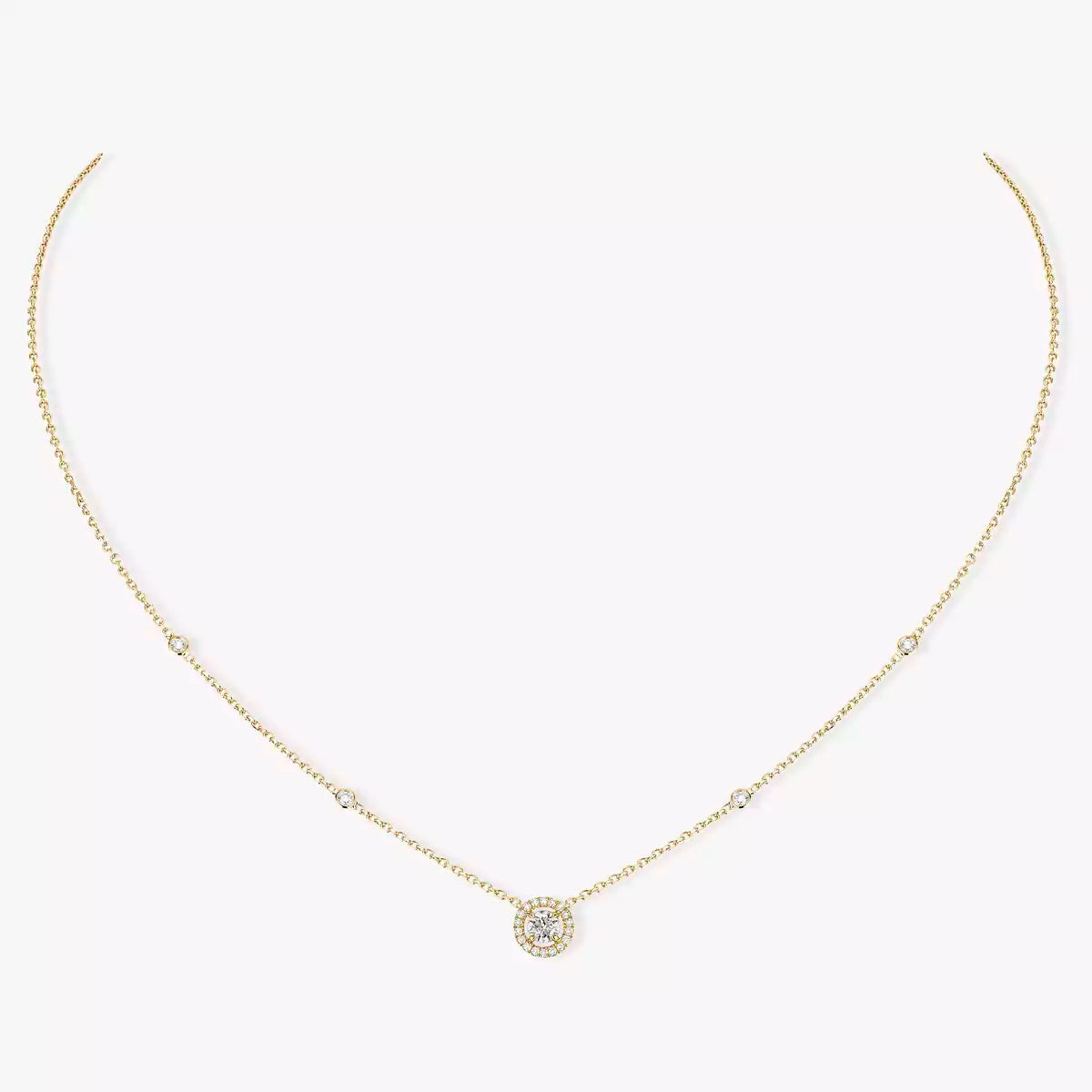 [Mysitc ] Diamond Necklace 0,20ct Brilliant Shape Joy