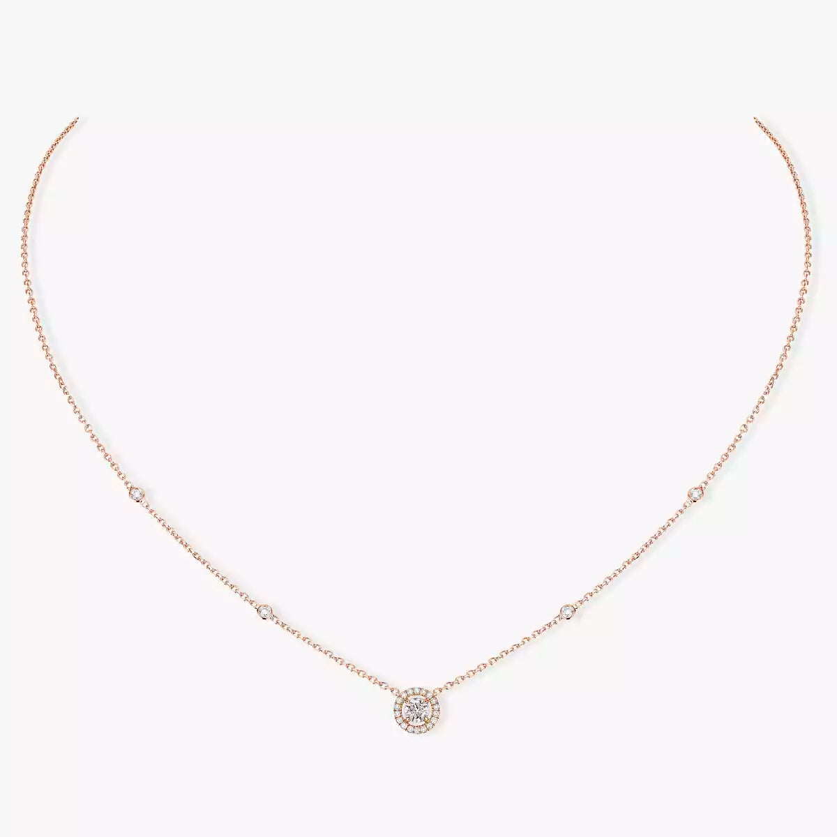 [Mysitc ] Diamond Necklace 0,20ct Brilliant Shape Joy