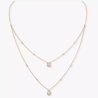 [Mysitc ] Diamond Necklace My Twin 2 Rows