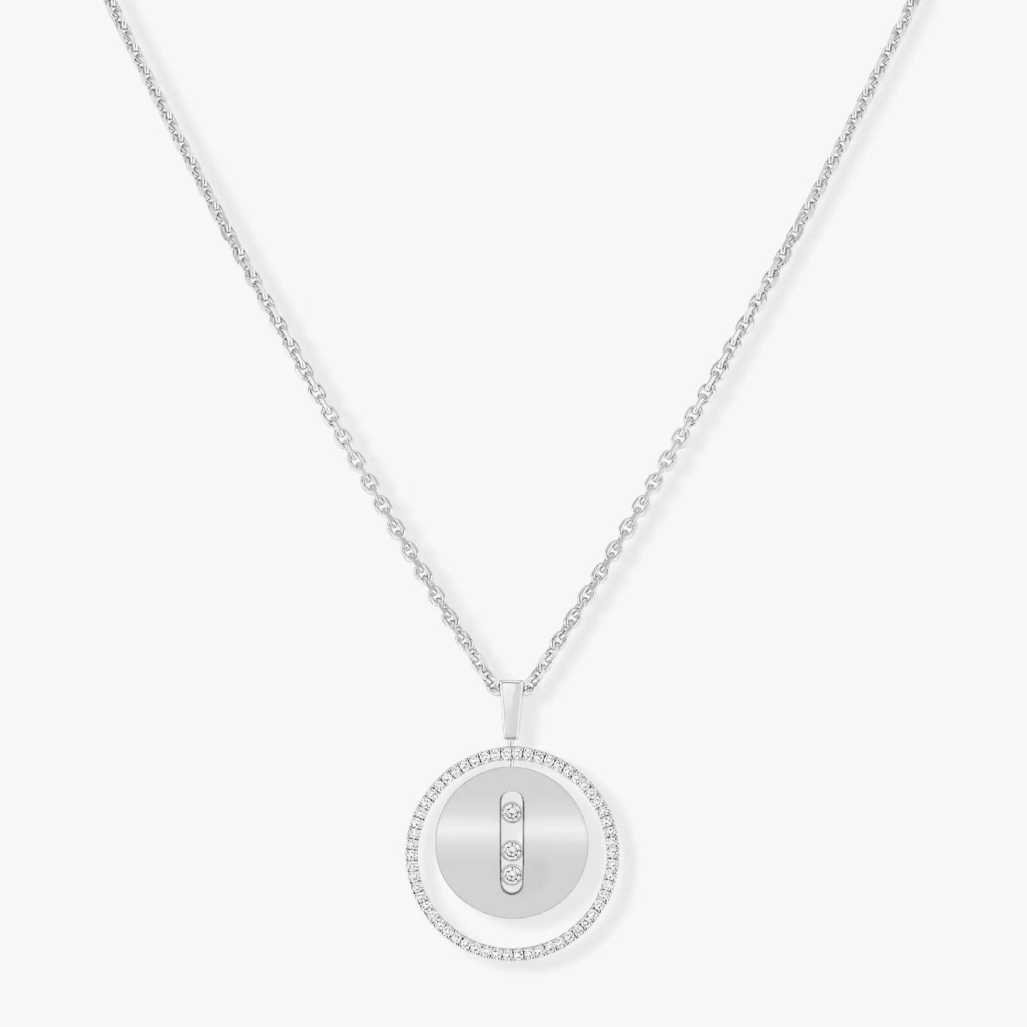 [Mysitc ]  MOVE MM SILVER DIAMOND NECKLACE