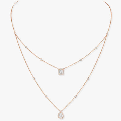 [Mysitc ] MY TWIN 2 ROW DIAMOND NECKLACE