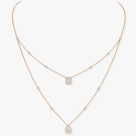 [Mysitc ] MY TWIN 2 ROW DIAMOND NECKLACE