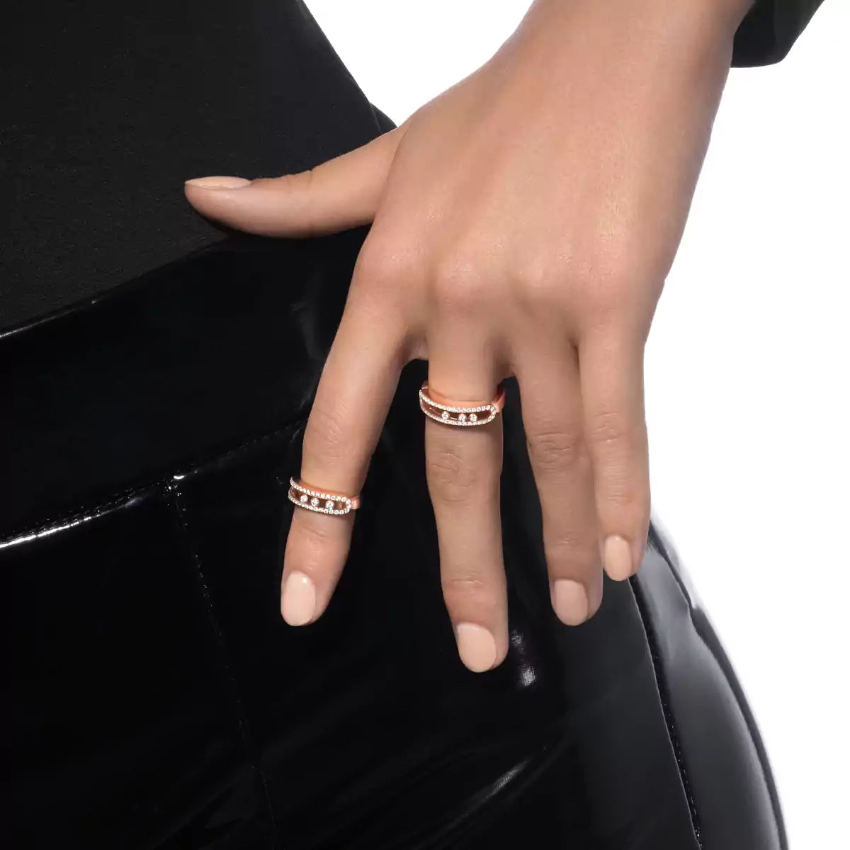 [Mysitc ]  Baby Move Gold Diamond Pave_ Ring