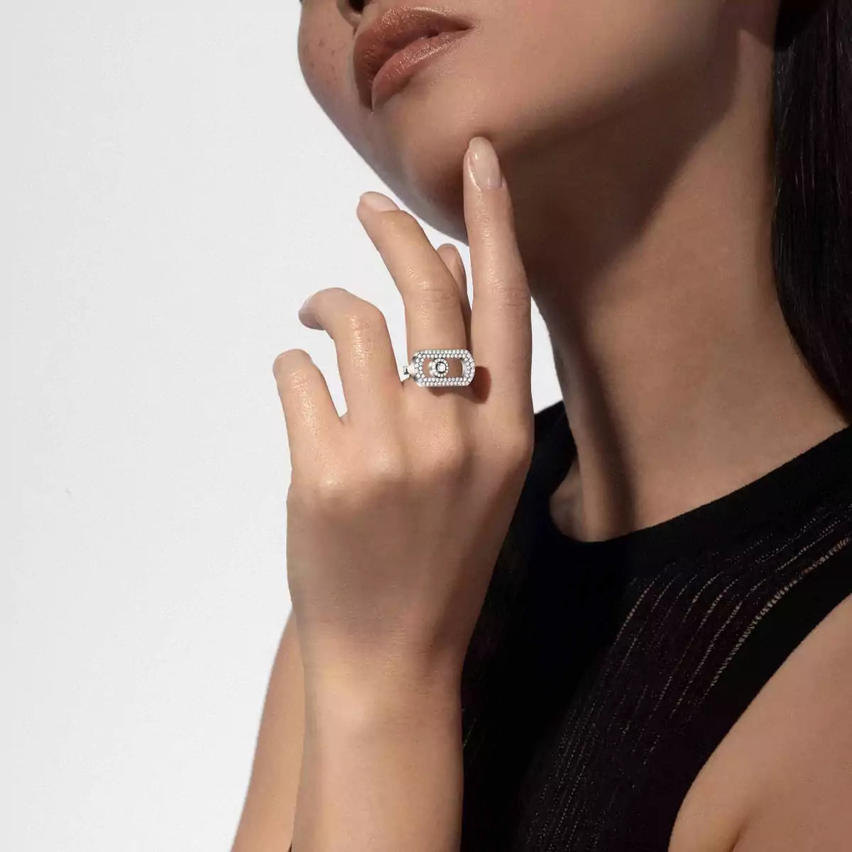 [Mysitc ] So Move Pave_-Set Diamond Ring