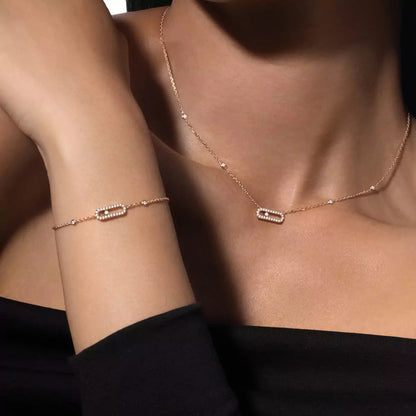 [Mysitc ] Diamond Necklace Move Uno