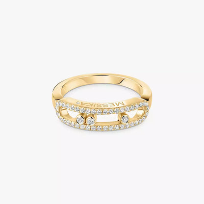 [Mysitc ]  Baby Move Gold Diamond Pave_ Ring