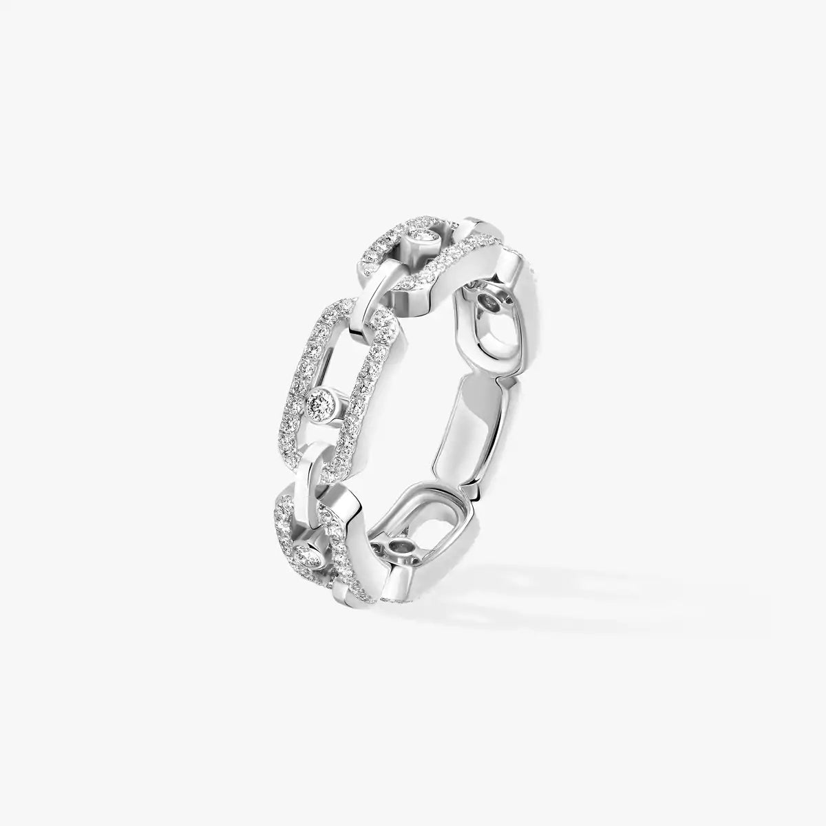 [Mysitc ] Move Link Pave_-Set Diamond Ring in Gold