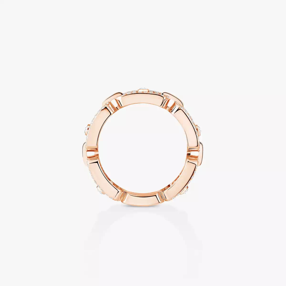 [Mysitc ] Move Link Pave_-Set Diamond Ring in Gold