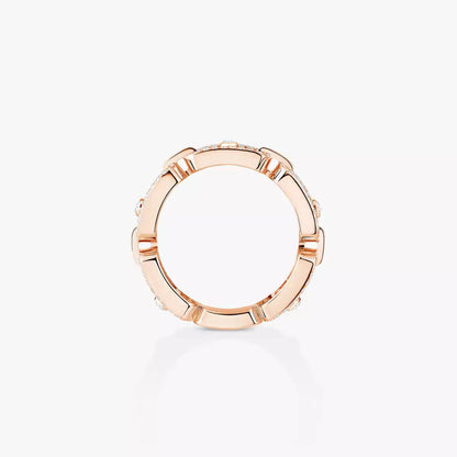 [Mysitc ] Move Link Pave_-Set Diamond Ring in Gold
