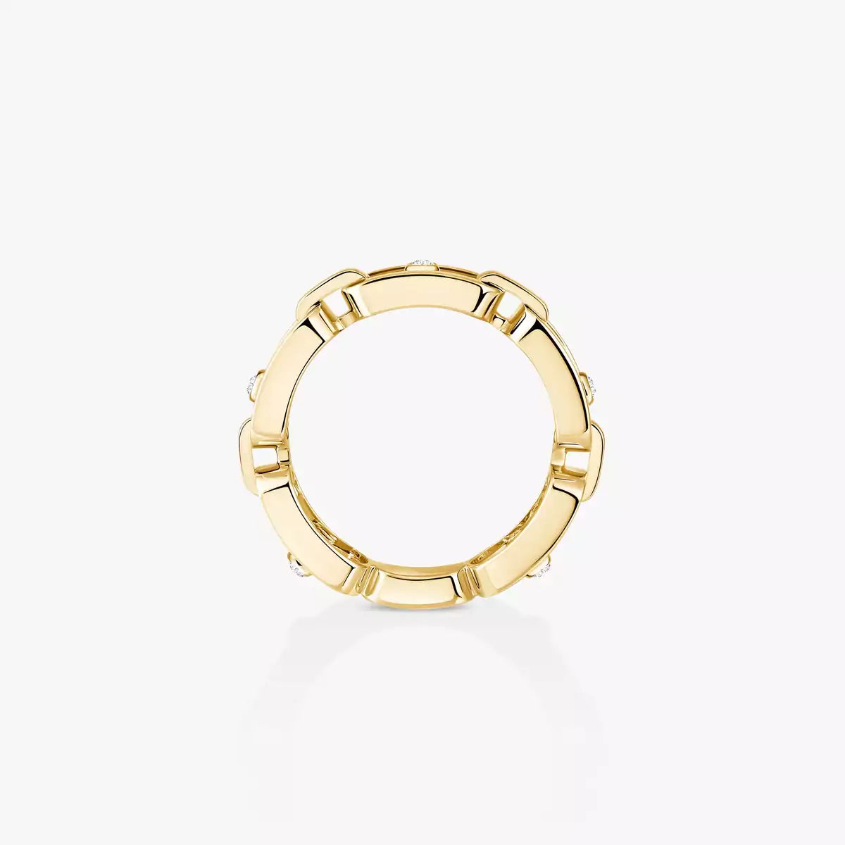 [Mysitc ] Move Link Pave_-Set Diamond Ring in Gold