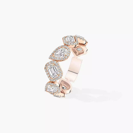 [Mysitc ] Diamond Wedding Ring My Twin