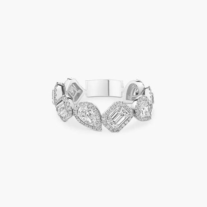 [Mysitc ] Diamond Wedding Ring My Twin