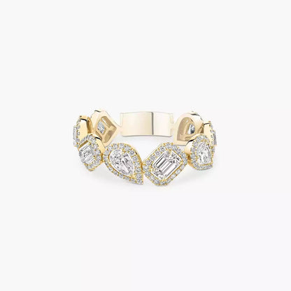 [Mysitc ] Diamond Wedding Ring My Twin