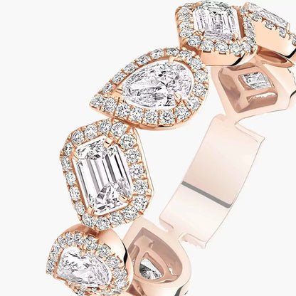 [Mysitc ] Diamond Wedding Ring My Twin