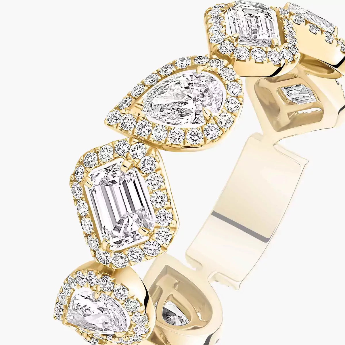 [Mysitc ] Diamond Wedding Ring My Twin