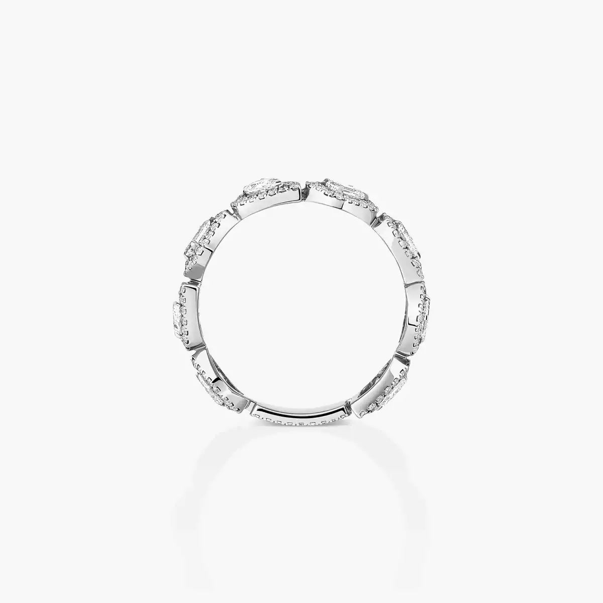 [Mysitc ] Diamond Wedding Ring My Twin