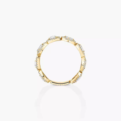 [Mysitc ] Diamond Wedding Ring My Twin