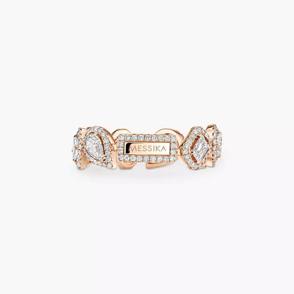 [Mysitc ] Diamond Wedding Ring My Twin