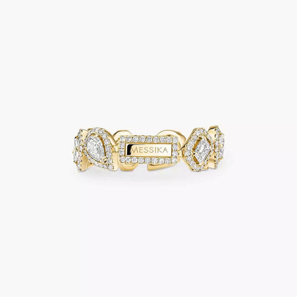 [Mysitc ] Diamond Wedding Ring My Twin